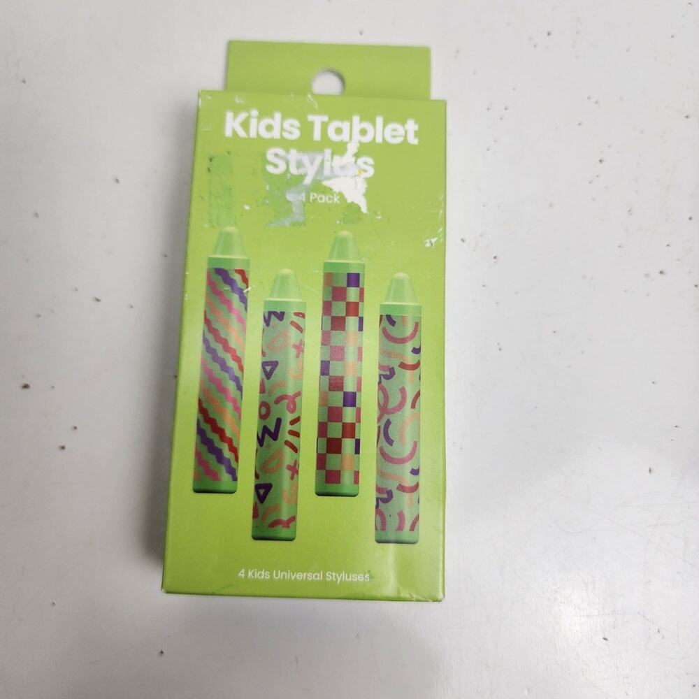 Kids Tablet Stylus 4 Pack Green Universal Styluses Fun Design Touch Screen Pen